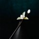 Pearl Flower Leaf Butterfly Hairpin