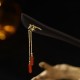 Red Agate Ebony Tassel Confidence Hairpin