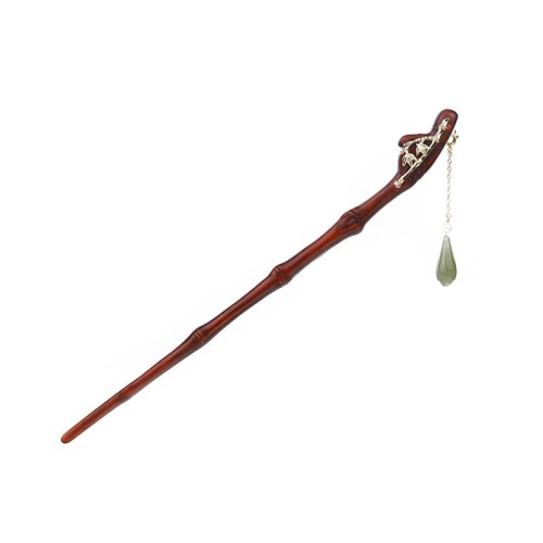 Red Sandalwood Water Drop Jade Protection Hairpin