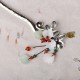 Red Agate Flower Leaf Confidence Hairpin