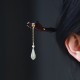 Red Sandalwood Water Drop Jade Protection Hairpin