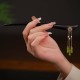 Peridot Ebony Wood Love Tassels Hairpin