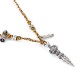 Tibetan Silver Dorje Vajra Lotus Strength Necklace