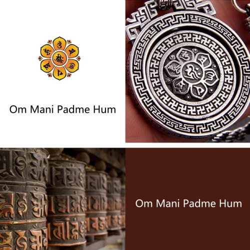 Tibetan Om Mani Padme Hum Dorje Vajra Necklace Tibetan Om Mani Padme Hum Dorje Vajra Necklace