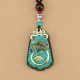Tibetan God of Wealth Tree Ebony Peace Pendant