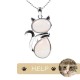 "Save A Cat" Cute Cat Protection Crystal Necklace