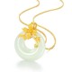 Tibetan White Jade Calm Necklace Pendant