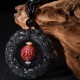 Feng Shui Rainbow Obsidian PiXiu Healing Necklace