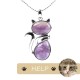 "Save A Cat" Cute Cat Protection Crystal Necklace