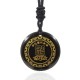Swastika Lotus Crystal Obsidian Purification Necklace Pendant