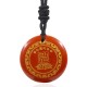Swastika Lotus Crystal Obsidian Purification Necklace Pendant