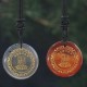Swastika Lotus Crystal Obsidian Purification Necklace Pendant