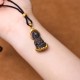 Tibetan Yellow Jambhala Wealth Buddha Necklace