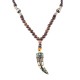 Tibetan Wenge Wood Om Mani Padme Hum Protection Necklace