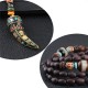 Tibetan Wenge Wood Om Mani Padme Hum Protection Necklace