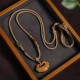 Tibetan Sandalwood Chinese Lock Protection Necklace