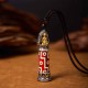 Tibetan Medicine Buddha Nine-Eye Dzi Bead Necklace Tibetan Medicine Buddha Nine-Eye Dzi Bead Necklace