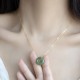 925 Silver Plated Gold Hetian Jade Peace Necklace 925 Silver Plated Gold Hetian Jade Peace Necklace