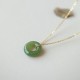 925 Silver Plated Gold Hetian Jade Peace Necklace 925 Silver Plated Gold Hetian Jade Peace Necklace