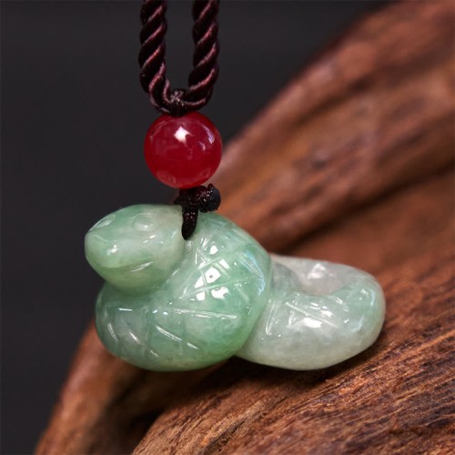 Zodiac Snake Natural Jade Luck Necklace Pendant Zodiac Snake Natural Jade Luck Necklace Pendant