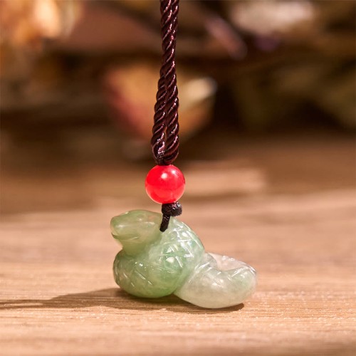 Zodiac Snake Natural Jade Luck Necklace Pendant Zodiac Snake Natural Jade Luck Necklace Pendant