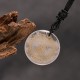 Swastika Lotus Crystal Obsidian Purification Necklace Pendant