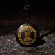 Swastika Lotus Crystal Obsidian Purification Necklace Pendant