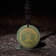 Swastika Lotus Crystal Obsidian Purification Necklace Pendant