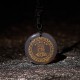Swastika Lotus Crystal Obsidian Purification Necklace Pendant