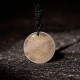 Swastika Lotus Crystal Obsidian Purification Necklace Pendant