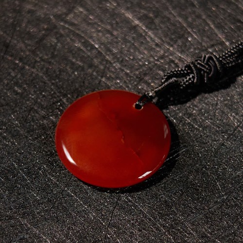 Swastika Lotus Crystal Obsidian Purification Necklace Pendant