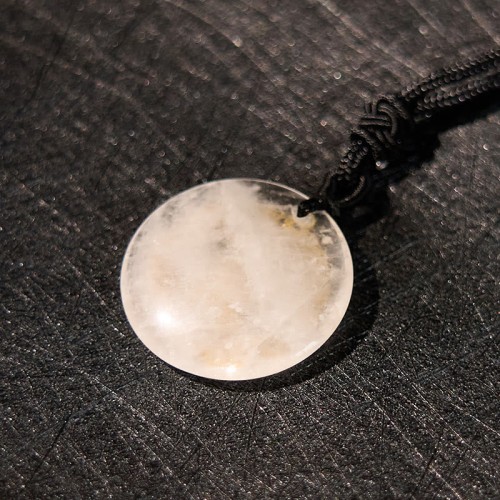 Swastika Lotus Crystal Obsidian Purification Necklace Pendant