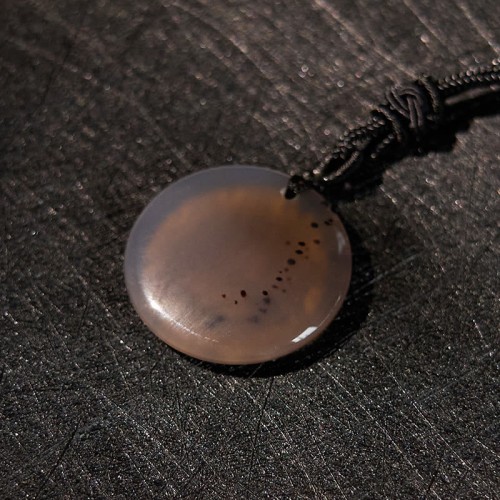 Swastika Lotus Crystal Obsidian Purification Necklace Pendant