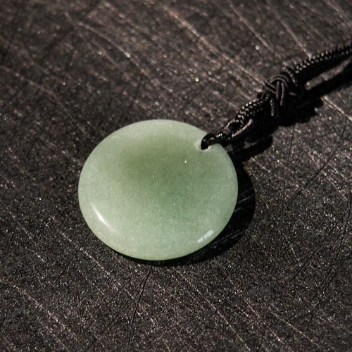 Swastika Lotus Crystal Obsidian Purification Necklace Pendant