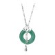 925 Silver Jade Butterfly Peace Necklace