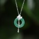 925 Silver Jade Butterfly Peace Necklace