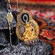 925 Silver Tibet Jambhala God of Wealth Dzi Bead Necklace