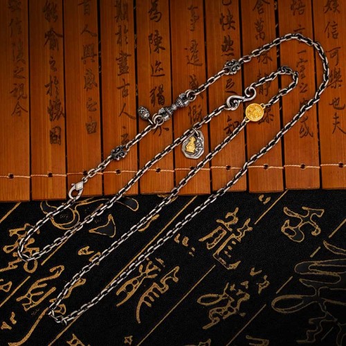 925 Silver Tibetan White Zakiram Blessing Necklace 925 Silver Tibetan White Zakiram Blessing Necklace