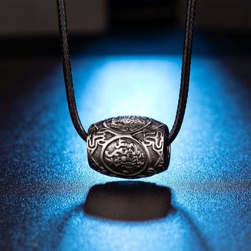 Tibetan Om Mani Padme Hum Wisdom Necklace Pendant