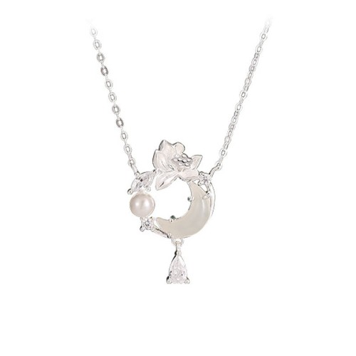 Hetian Jade Sterling Silver Pearl Necklace Pendant