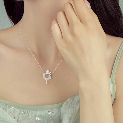 Hetian Jade Sterling Silver Pearl Necklace Pendant