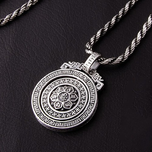 Tibetan Om Mani Padme Hum Dorje Vajra Necklace Tibetan Om Mani Padme Hum Dorje Vajra Necklace