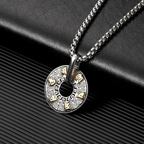 Tibetan Om Mani Padme Hum Peace Buckle Creativity Necklace