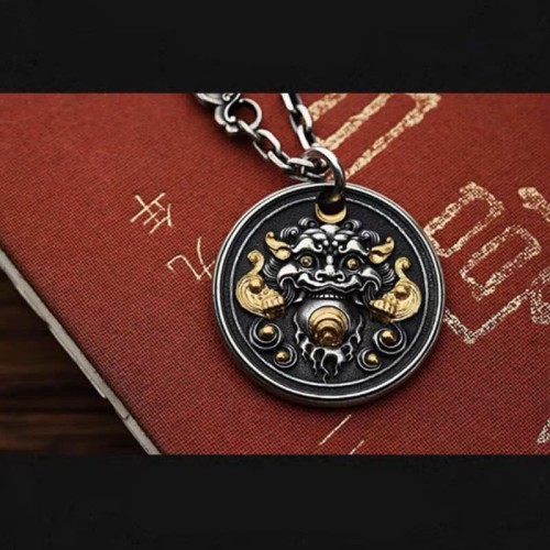 Tibetan Kirtimukha Amulet Necklace Tibetan Kirtimukha Amulet Necklace