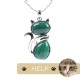 "Save A Cat" Cute Cat Protection Crystal Necklace