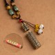 Tibetan Om Mani Padme Hum Agate Sutra Protection Necklace Tibetan Om Mani Padme Hum Agate Sutra Protection Necklace