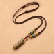 Tibetan Om Mani Padme Hum Agate Sutra Protection Necklace Tibetan Om Mani Padme Hum Agate Sutra Protection Necklace
