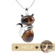 "Save A Cat" Cute Cat Protection Crystal Necklace