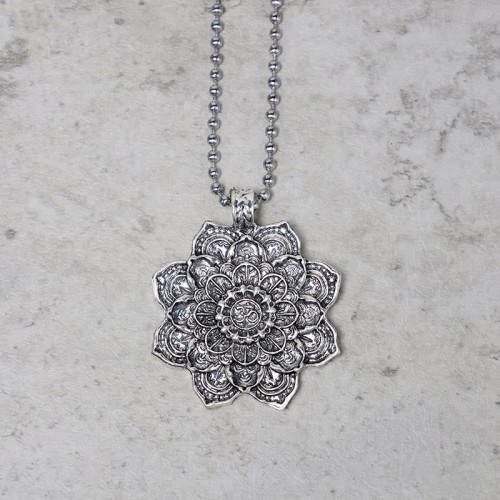 Tibetan Lotus Blessing Necklace
