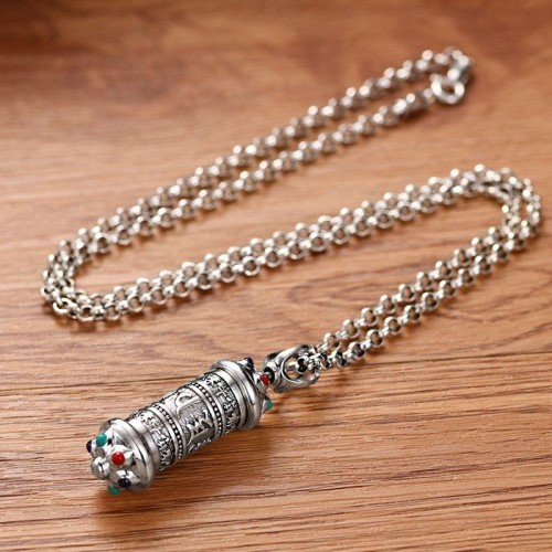 Tibetan Om Mani Padme Hum Focus Necklace Tibetan Om Mani Padme Hum Focus Necklace